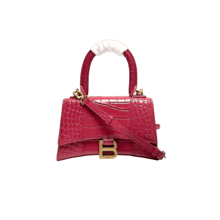 Croc-Embossed Designer Handbag - Image 1