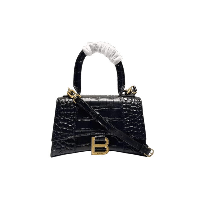 Croc-Embossed Designer Handbag - Image 3