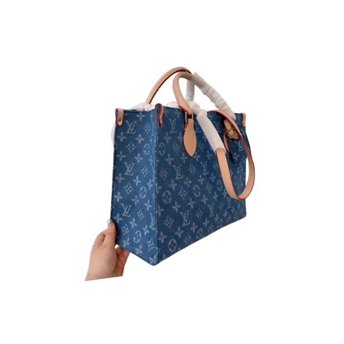 LV Denim Tote Bag | Vintage Charm in Everyday Form - Image 3