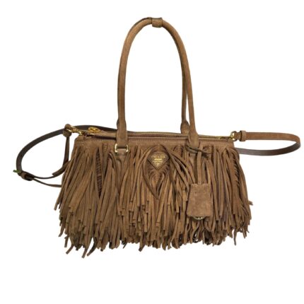 Prada Galleria Suede Tassel Bag