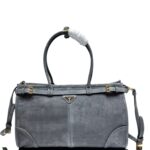 Prada Large Vintage Matte Leather Tote