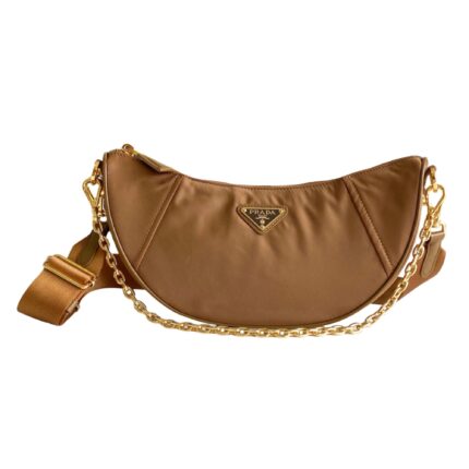 Prada Re-Nylon Crescent Hobo Bag