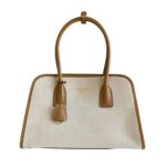 Prada Leather & Linen Oversized Tote