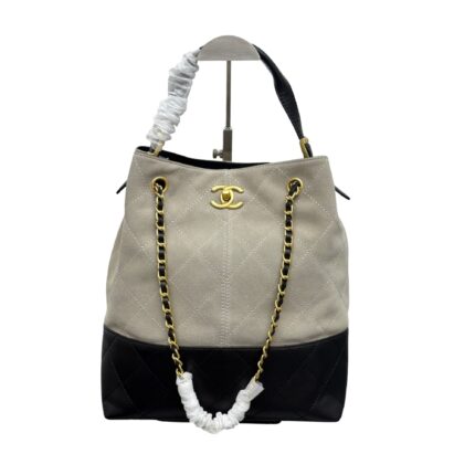 Chanel 25A Quilted Suede Tote