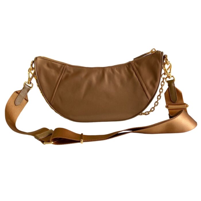 Prada Re-Nylon Crescent Hobo Bag - Versatile Multi-Way Design - Model 1BH222 - Image 2