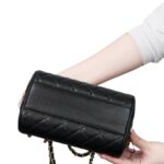 Chanel 25P Mini Bowling Bag | Black & Gold | Caviar Leather - Image 2