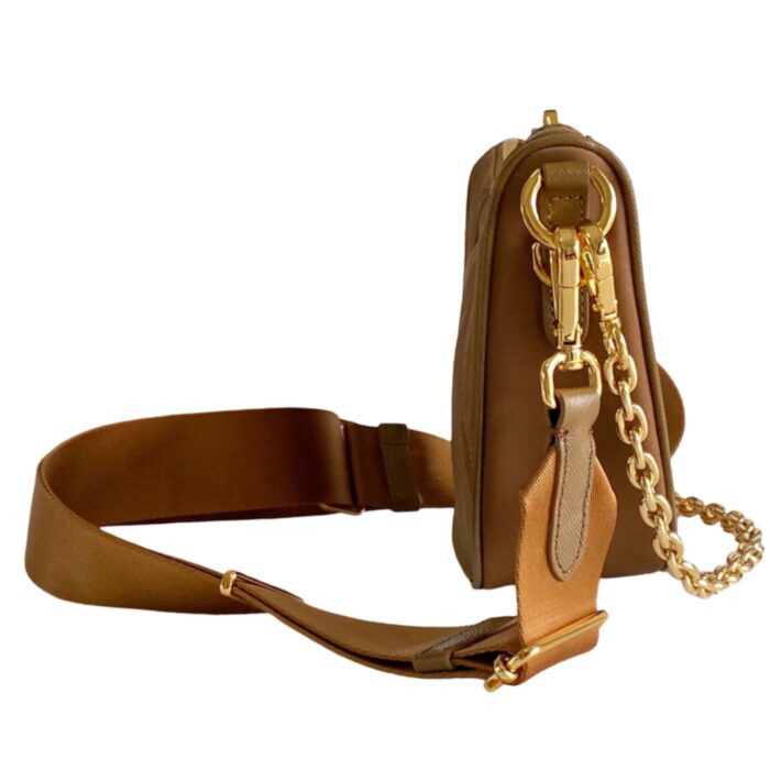 Prada Re-Nylon Crescent Hobo Bag - Versatile Multi-Way Design - Model 1BH222 - Image 4