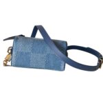 LV Speedy 18 Bandoulière | Damier Denim Canvas with Retro Log - Image 4